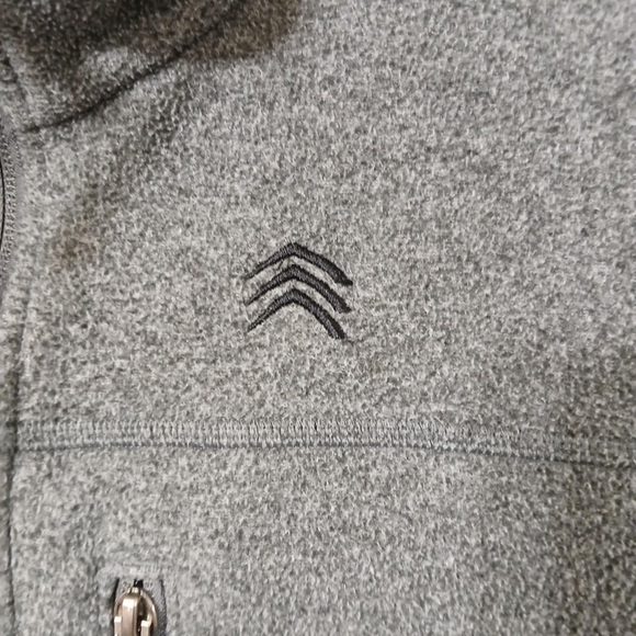 Solaris Men Sweater Gray Size L Fleece Mock Neck Zip Pockets Full Zip - Picture 4 of 8